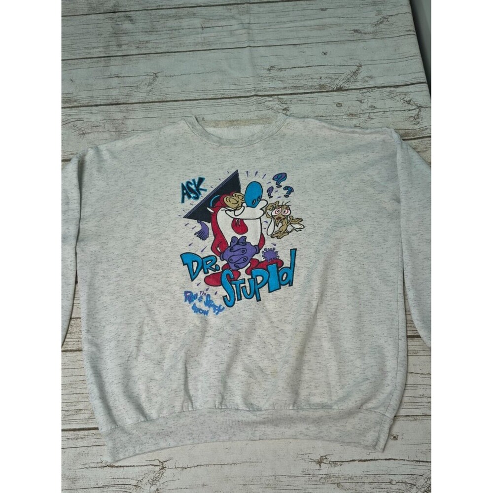 Vintage 90’s Ren and Stimpy Nickelodeon Cartoon Promo Crewneck Sweater